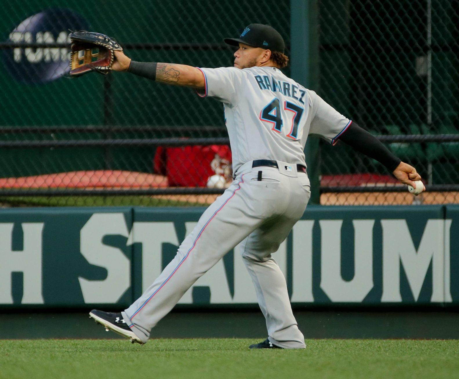 St. Louis Cardinals take on the Miami Marlins at Busch